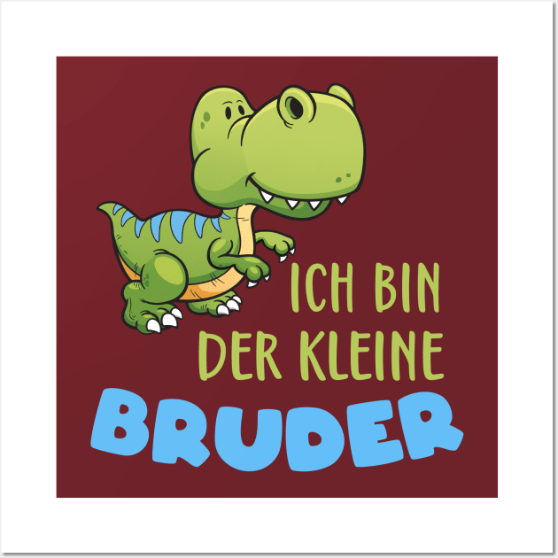 Kleiner Bruder Dino T-Rex Geschwister Geschenke Wall Art by Foxxy Merch